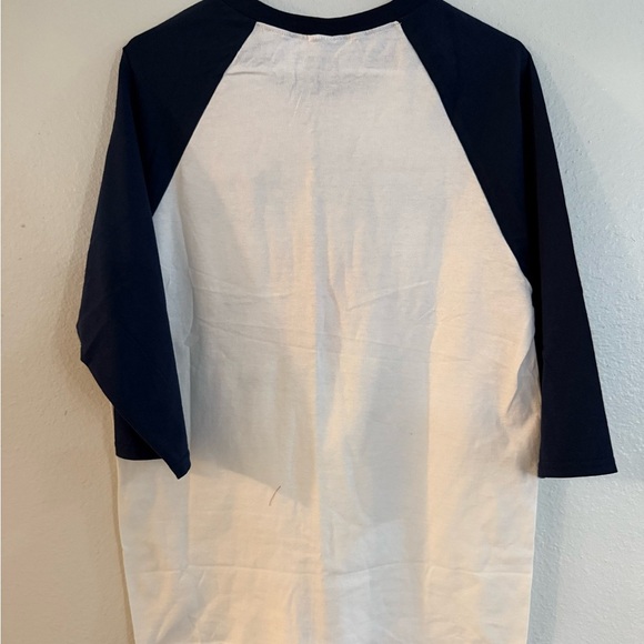 Official NRA Merchandise Baseball Style 3/4 Sleeve White & Blue T-Shirt - Picture 2 of 5